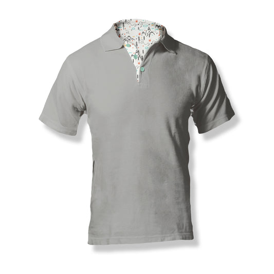 NVRLND - Men's Polo - Solid Alpine Driver