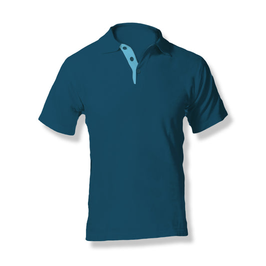 NVRLND - Men's Polo - Blue Solid (Copy)