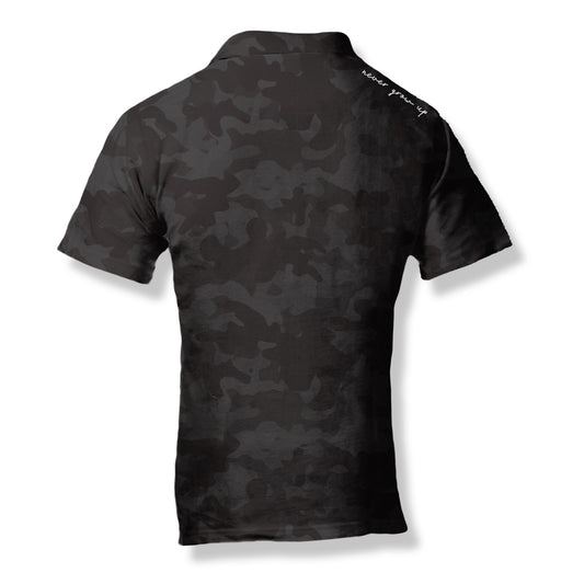 NVRLND - Men's Polo - Jon See Nah Black