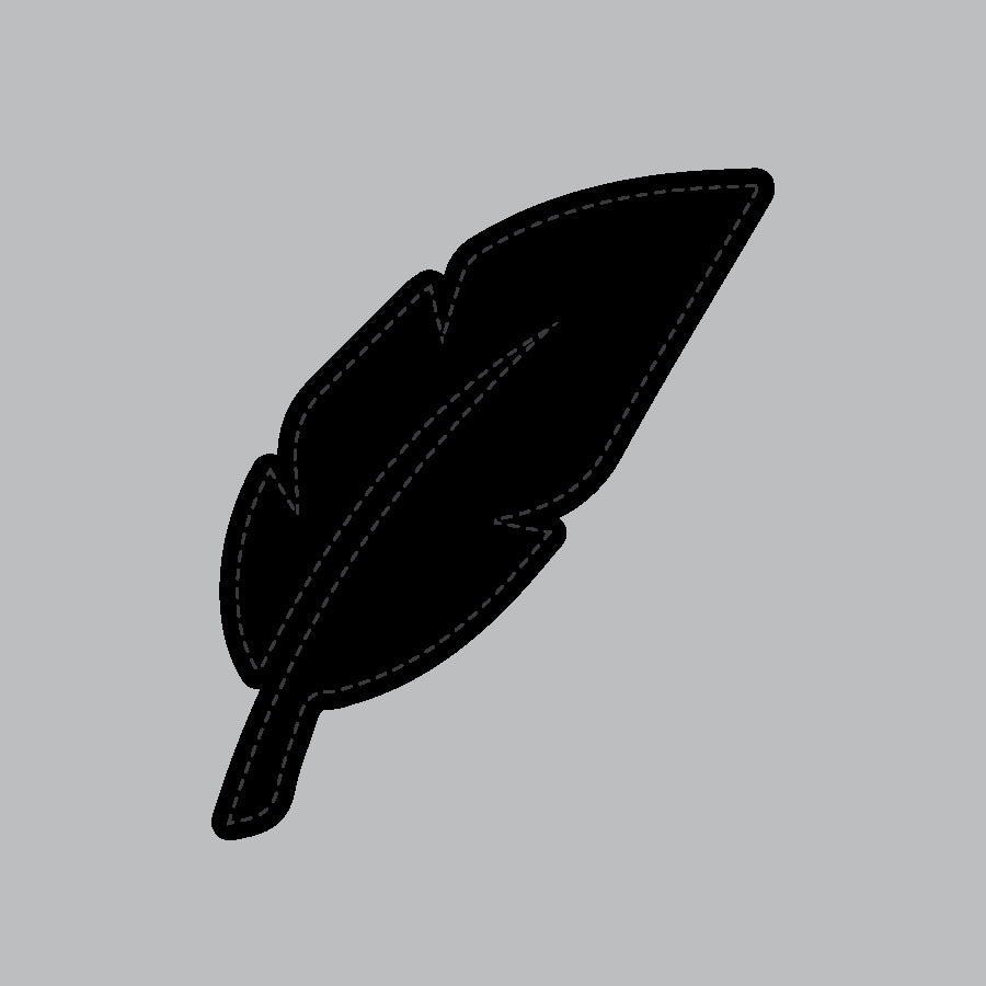 Grey - NVRLND Black Feather Hat