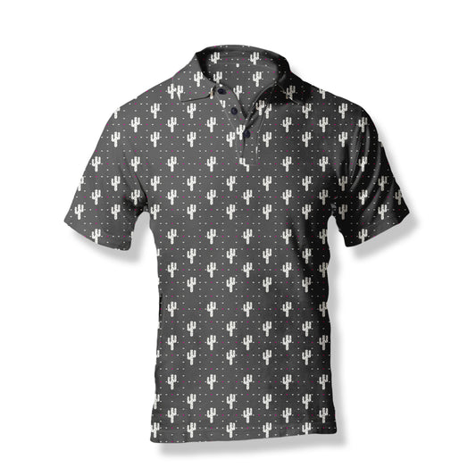 NVRLND - Men's Polo - Grey Prick